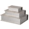 Vintiquewise White Velvet Vintage Storage Wooden Antique Classic Decorative Book Box Holder, PK 3 QI004265.WT - alternate 1